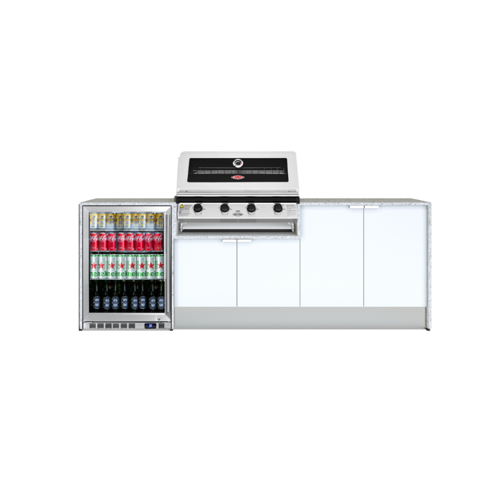 Grillhound Outdoor Kitchen Package With Beefeater 1200 And Single Fridge - GB244