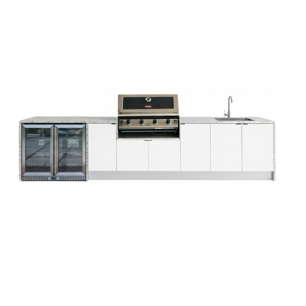 Grillhound Outdoor Kitchen With Beefeater 1200, Fridge And Sink Package - GB363