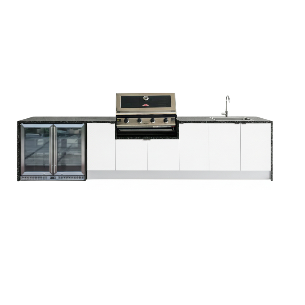 Grillhound Outdoor Kitchen With Beefeater 1200, Fridge And Sink Package - GB363