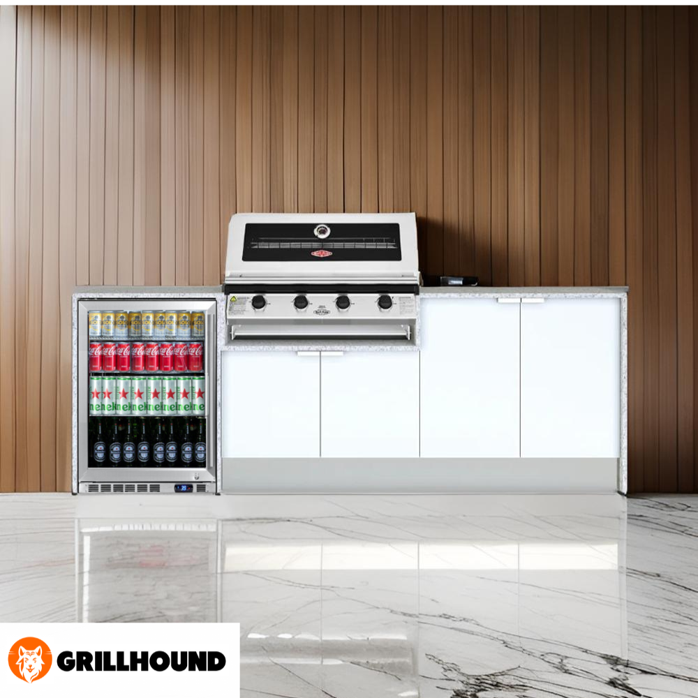 Grillhound Outdoor Kitchen Package With Beefeater 1200 And Single Fridge - GB244