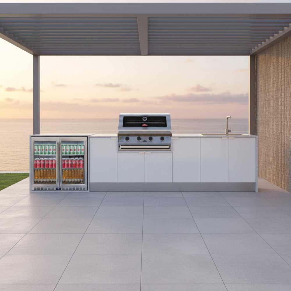 Grillhound Outdoor Kitchen With Beefeater 1200, Fridge And Sink Package - GB363