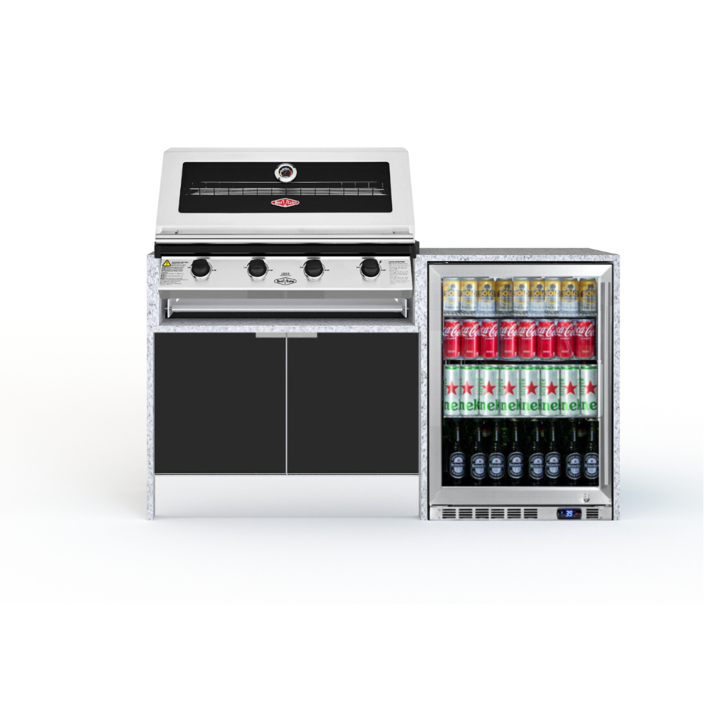 Grillhound Mini Outdoor Kitchen With Beefeater 1200 And Fridge - GB155