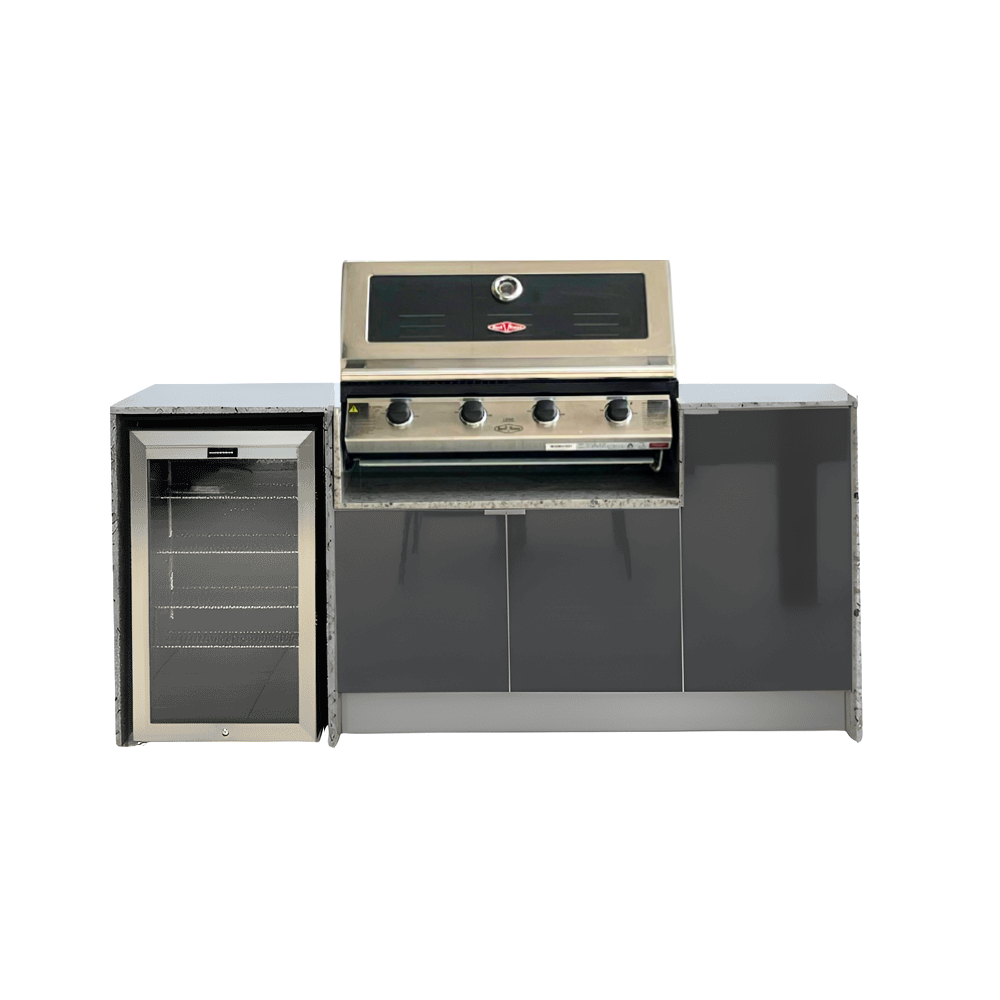 Grillhound Mini Outdoor Kitchen With Beefeater 1200 And Fridge - GB202