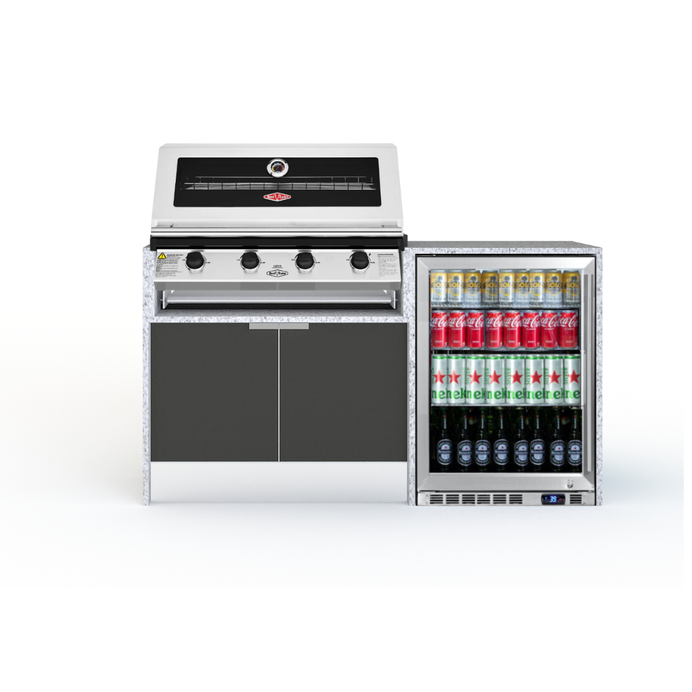 Grillhound Mini Outdoor Kitchen With Beefeater 1200 And Fridge - GB155