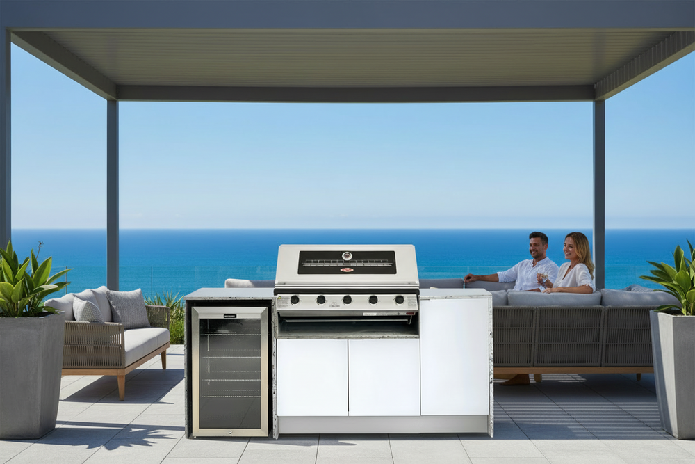 Grillhound Mini Outdoor Kitchen With Beefeater 1200 And Fridge - GB202