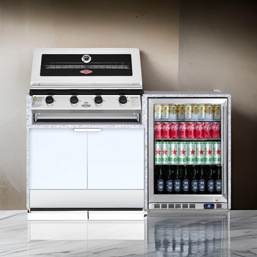 Grillhound Mini Outdoor Kitchen With Beefeater 1200 And Fridge - GB155