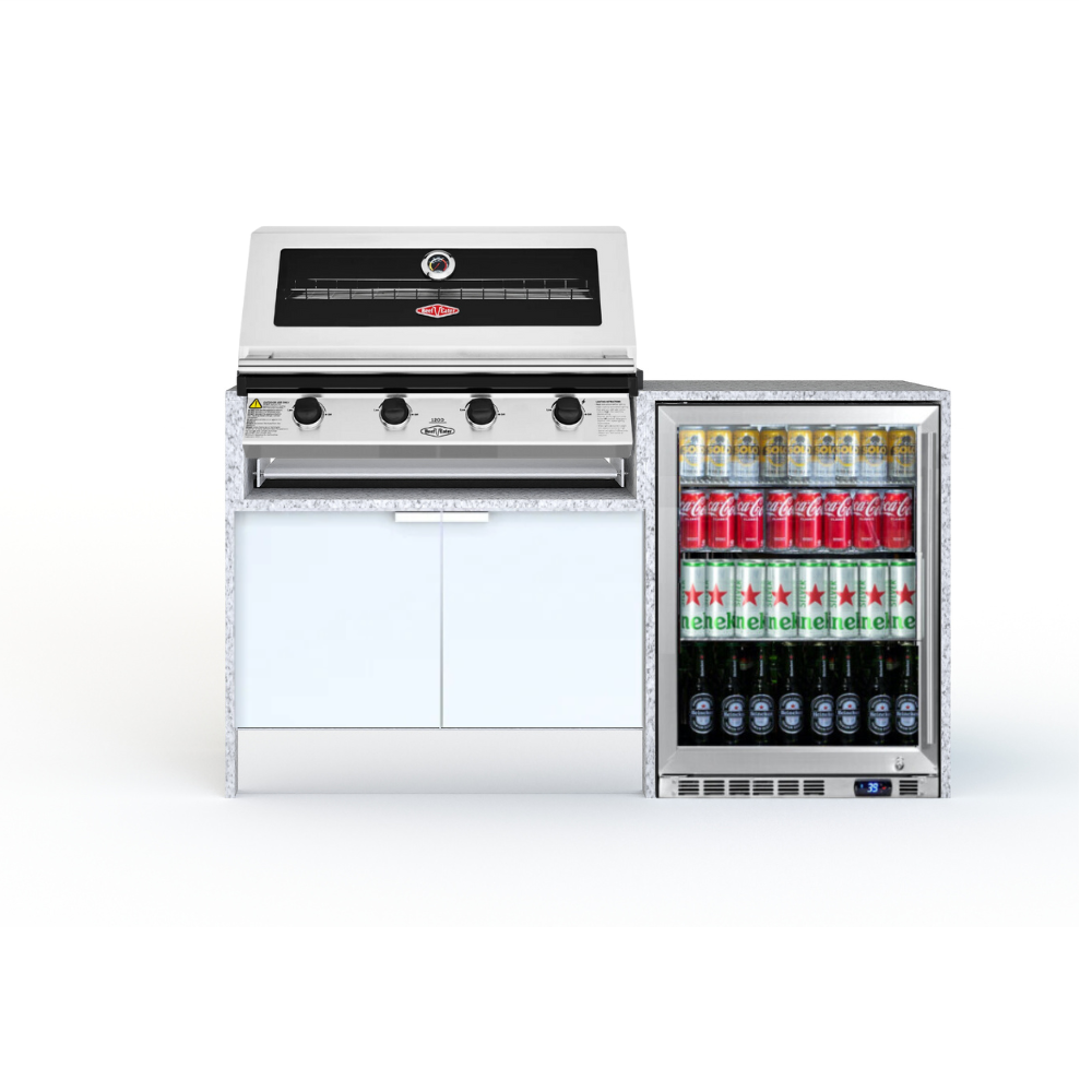 Grillhound Mini Outdoor Kitchen With Beefeater 1200 And Fridge - GB155