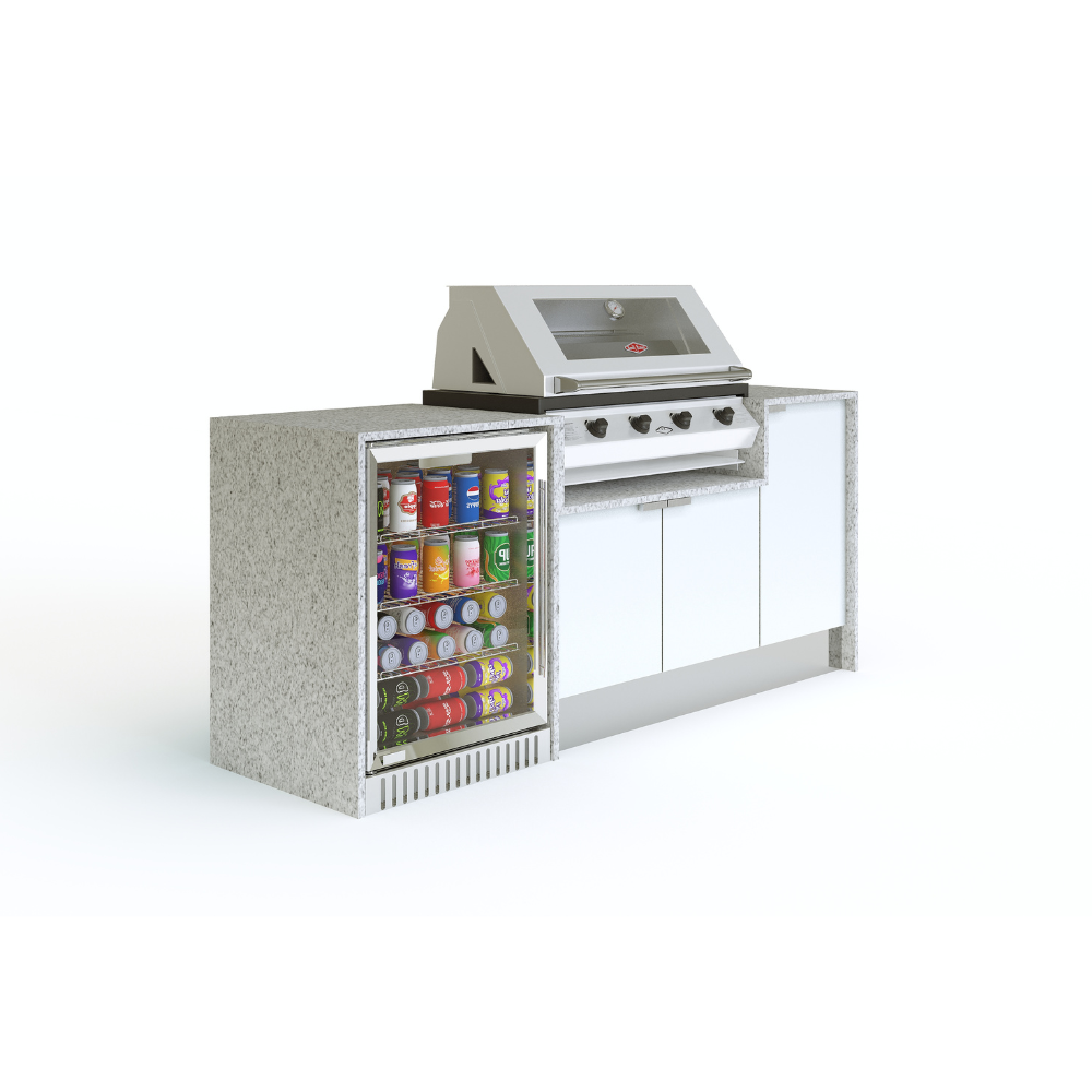 Grillhound Mini Outdoor Kitchen With Beefeater 1200 And Fridge - GB202