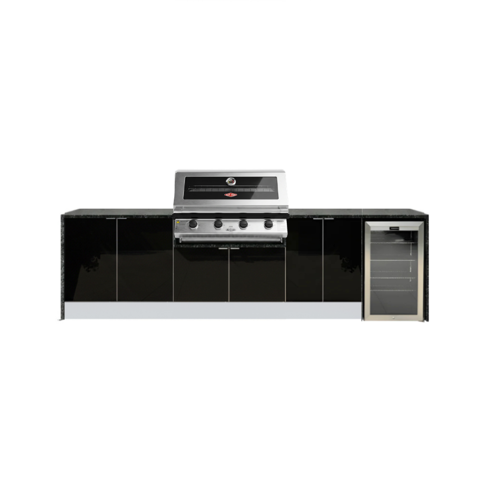 Grillhound Outdoor Kitchen Package With Beefeater 1200 And Single Fridge - GB294