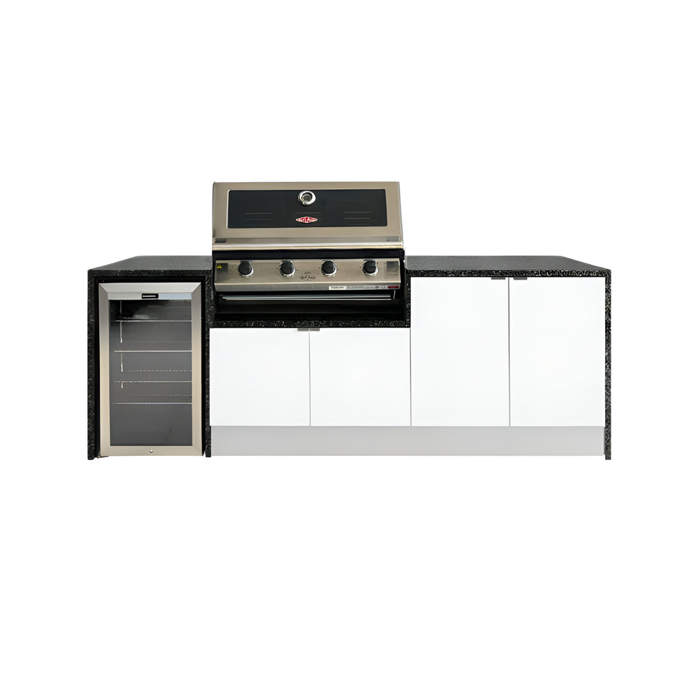 Grillhound Outdoor Kitchen Package With Beefeater 1200 And Single Fridge - GB244