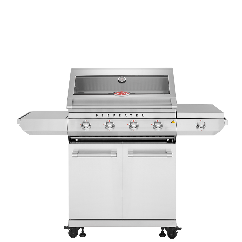 Beefeater 7000 Classic 4 burner BBQ, side burner & trolley, stainless steel - BMG7642SA