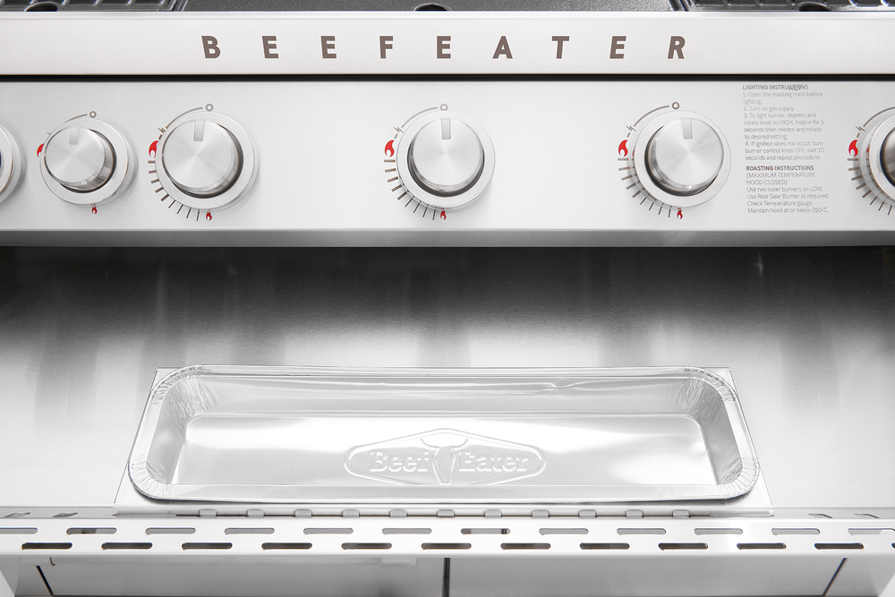 Beefeater 7000 Premium 5 Burner BBQ, Side Burner & Trolley, Stainless Steel - BMF7655SA