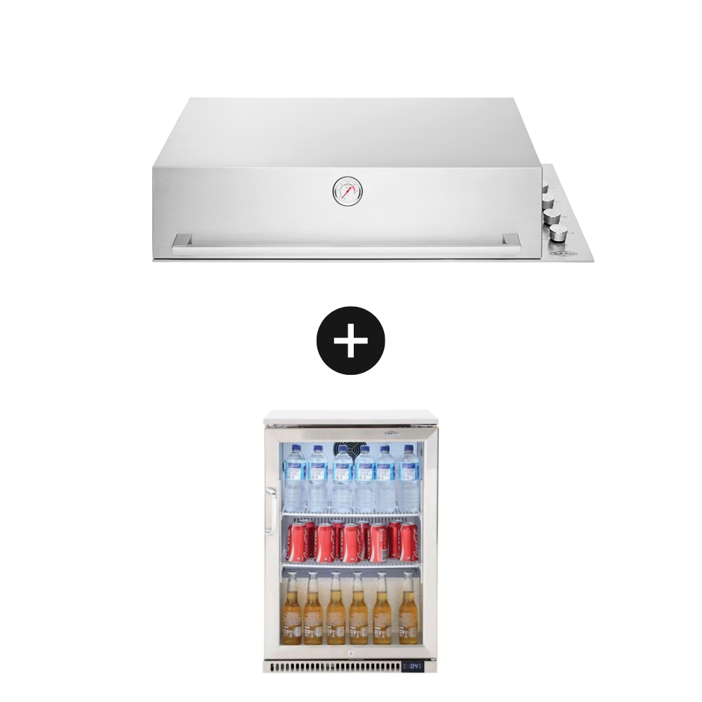 Beefeater Signature ProLine With Hood Single Fridge Bundle BSH158SA+BS28130