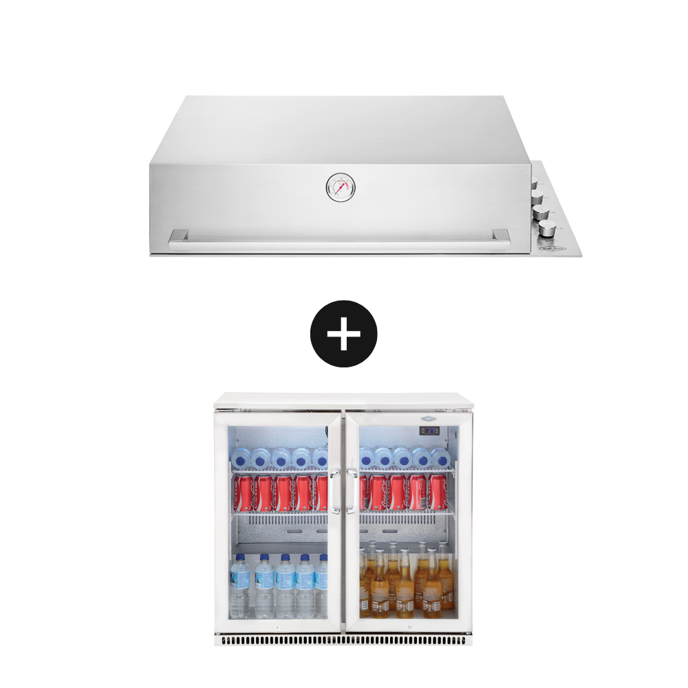 Beefeater Signature ProLine With Hood Double Fridge Bundle BSH158SA+BS28200