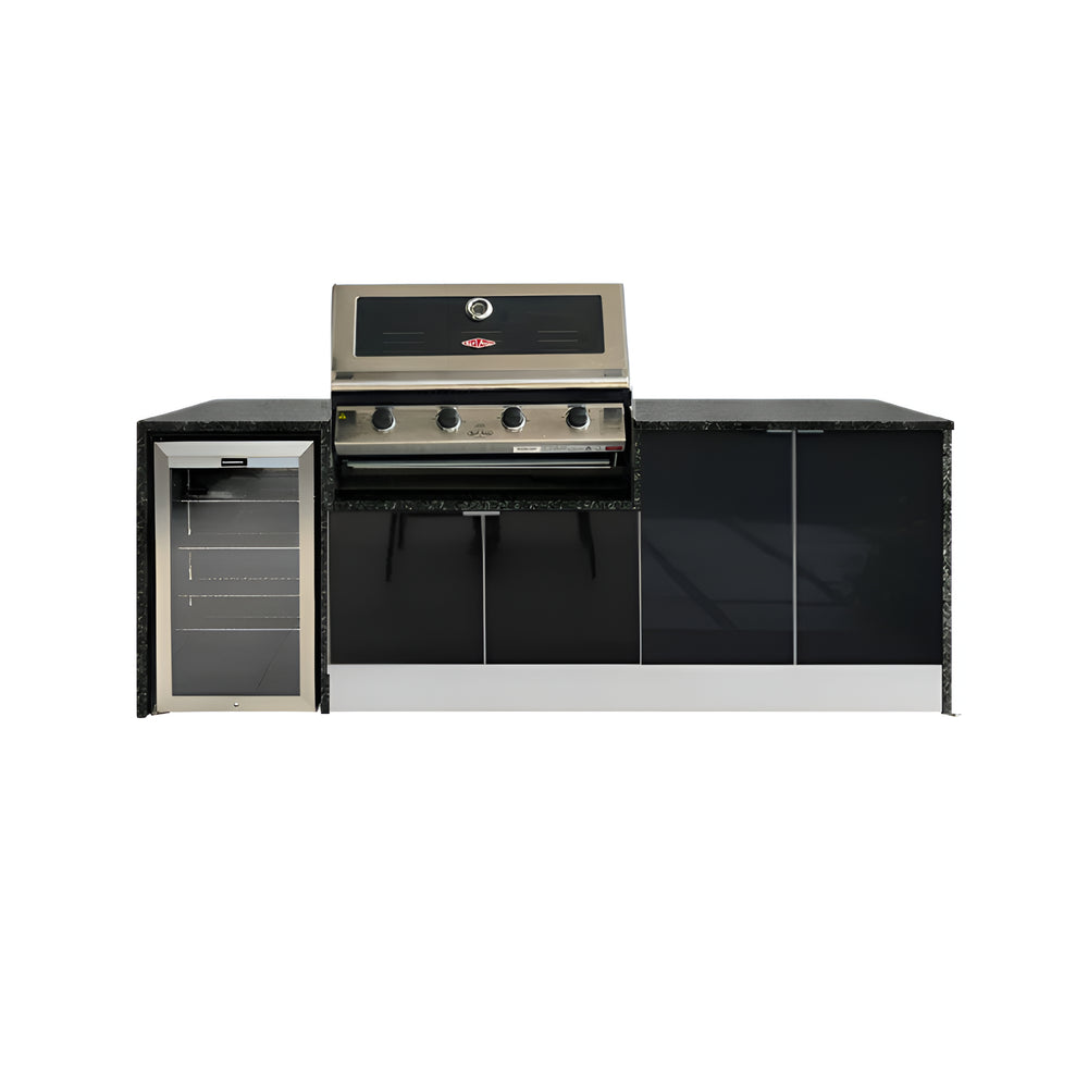 Grillhound Outdoor Kitchen Package With Beefeater 1200 And Single Fridge - GB244