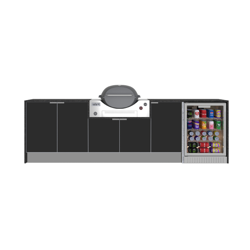 Grillhound Outdoor Kitchen Package to Suit Weber Family Q With Fridge - GW286