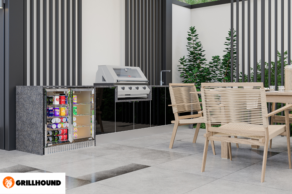 Grillhound Outdoor Kitchen With Beefeater 1200, Fridge And Sink Package - GB363