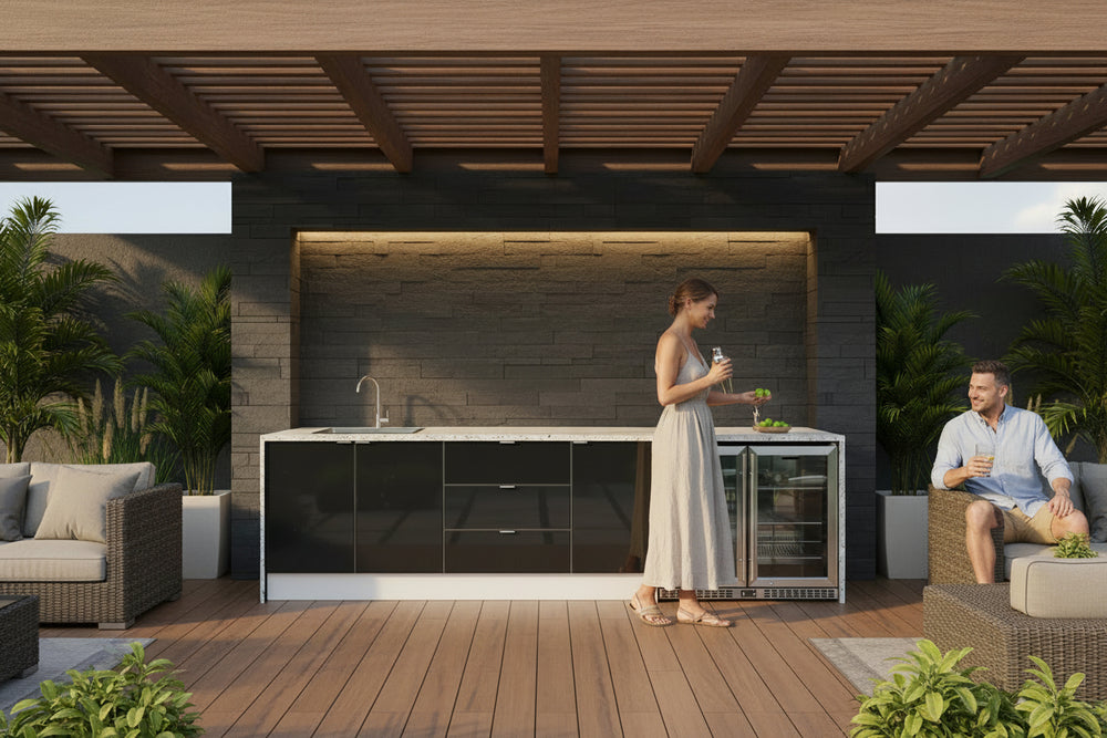Grillhound Outdoor Kitchen With Sink & Double Fridge - G298