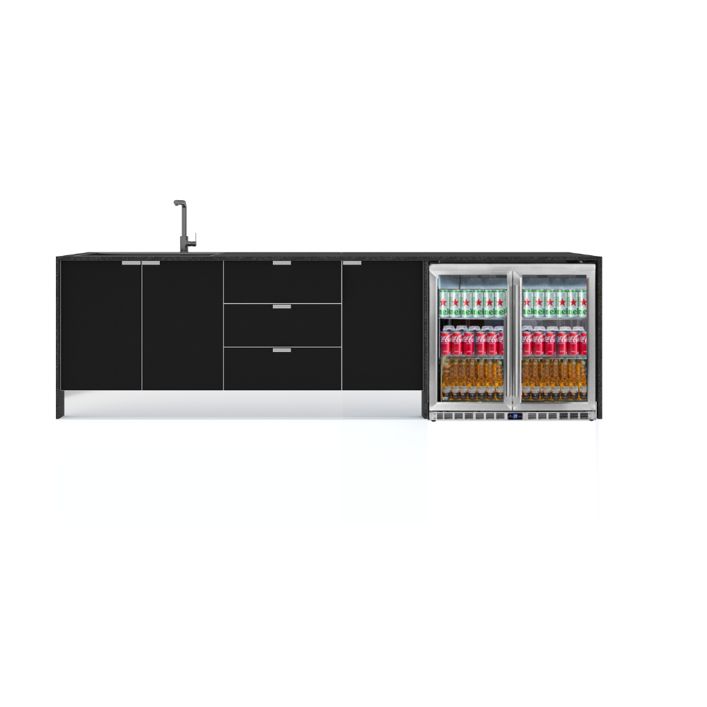 Grillhound Outdoor Kitchen With Sink & Double Fridge - G298