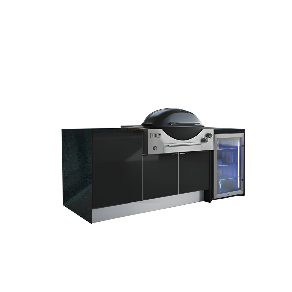 Grillhound Mini Outdoor Kitchen With Single fridge to Suit Weber Family Q - GW200