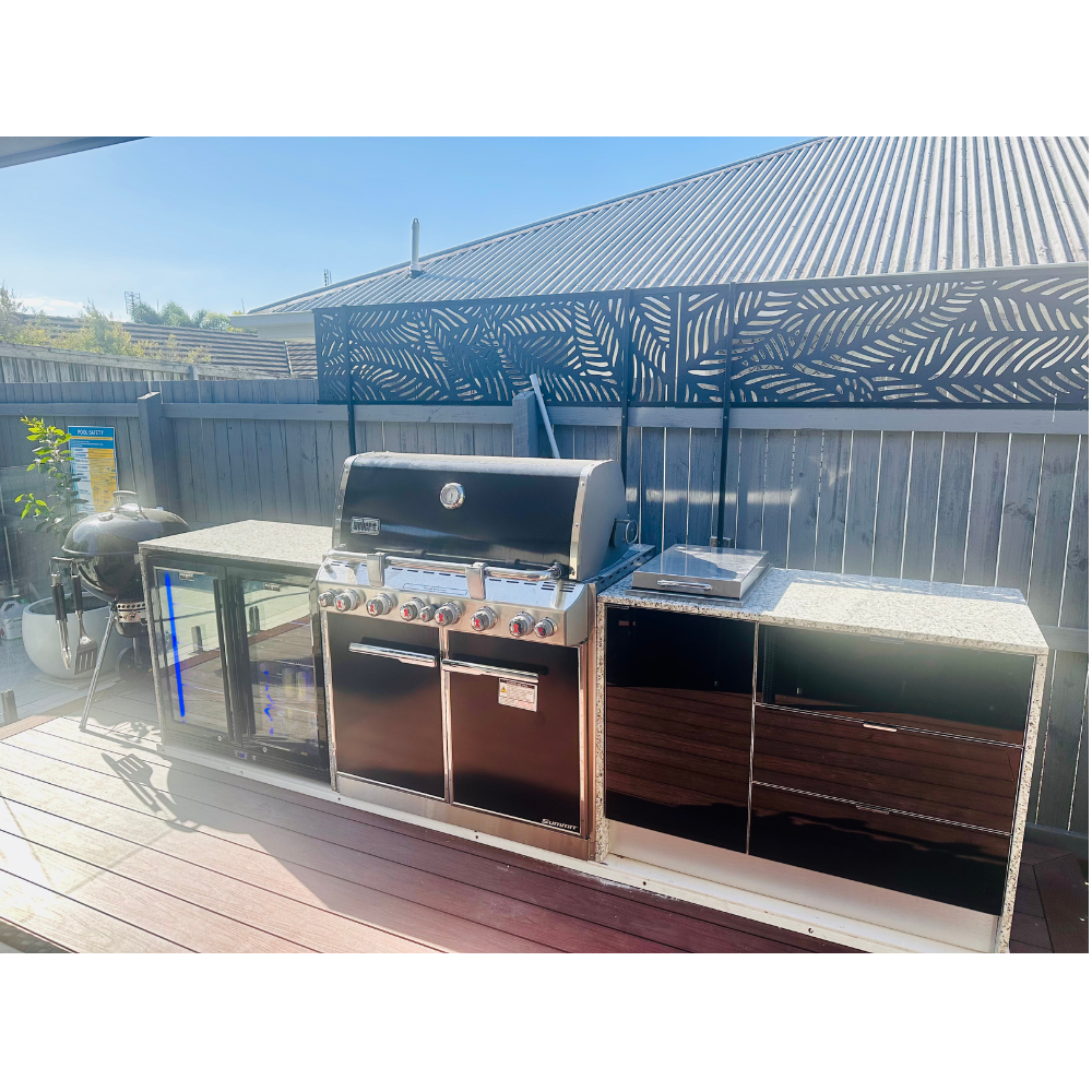 Grillhound Outdoor Kitchen To Suit Weber Summit With Double Fridge & Sink - GWS316