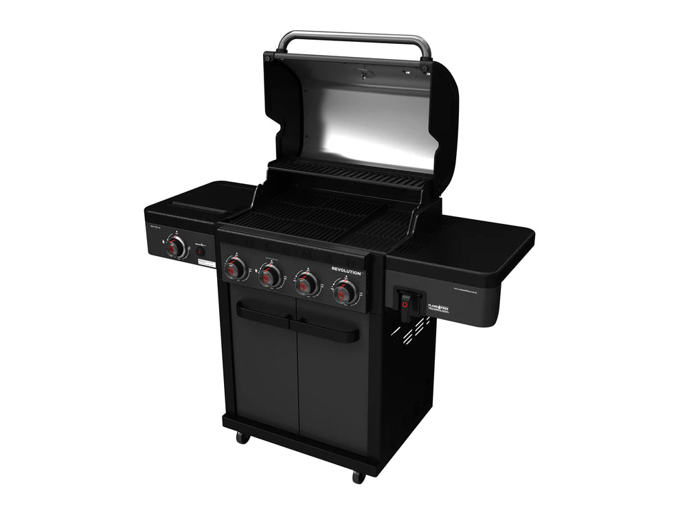 Coleman Revolution 4 Burner BBQ  With Side Burner In Black Matte -  REV4BMA