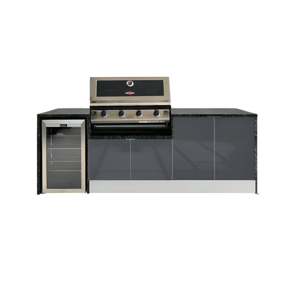 Grillhound Outdoor Kitchen Package With Beefeater 1200 And Single Fridge - GB244