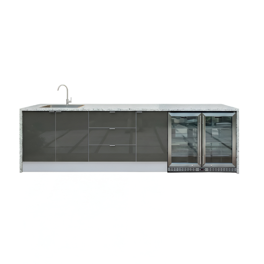 Grillhound Outdoor Kitchen With Sink & Double Fridge - G298