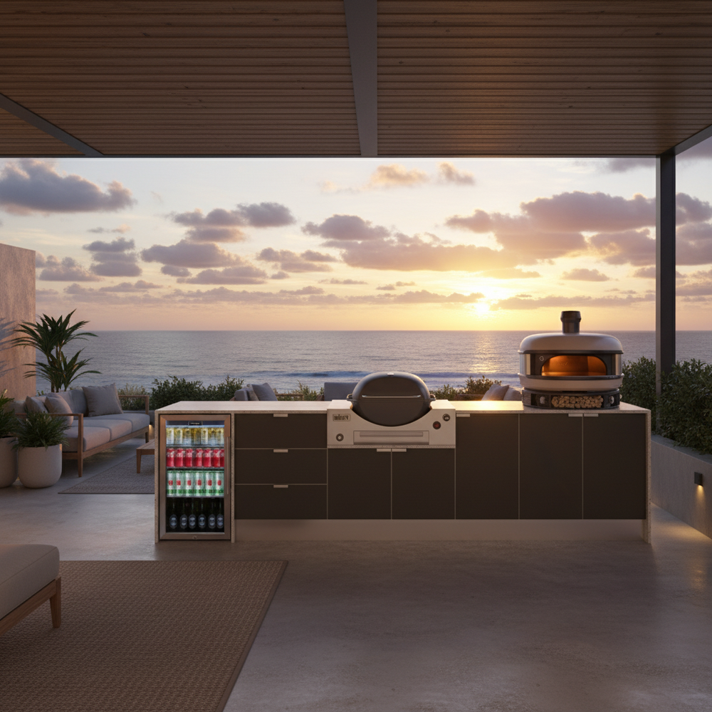 Grillhound Outdoor Kitchen Package to Suit Weber Family Q + Gozney Pizza Oven-GWGZ346