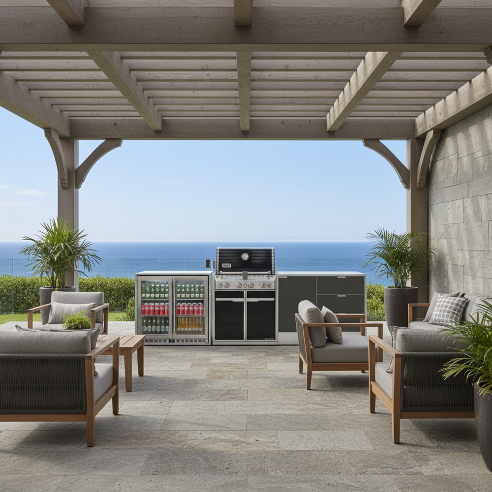 Grillhound Outdoor Kitchen To Suit Weber Summit With Double Fridge - GWS316