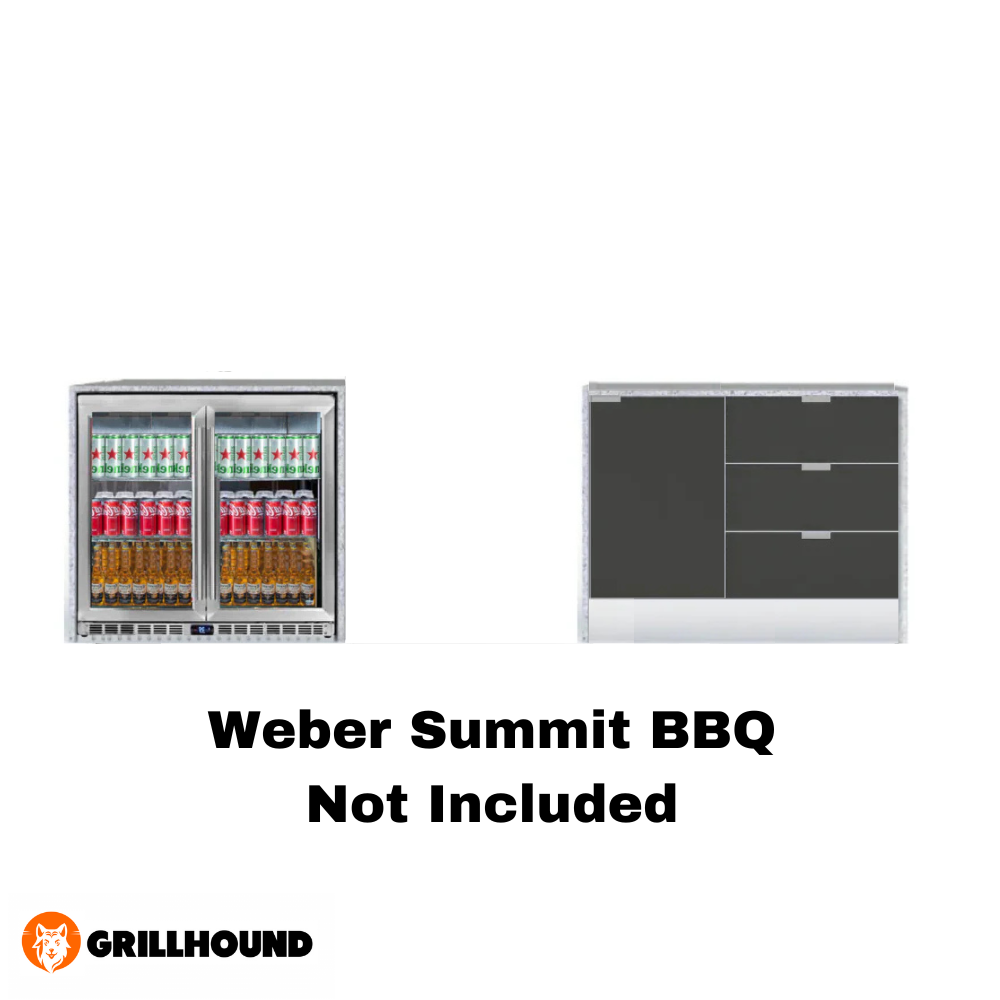 Grillhound Outdoor Kitchen To Suit Weber Summit With Double Fridge & Sink - GWS316