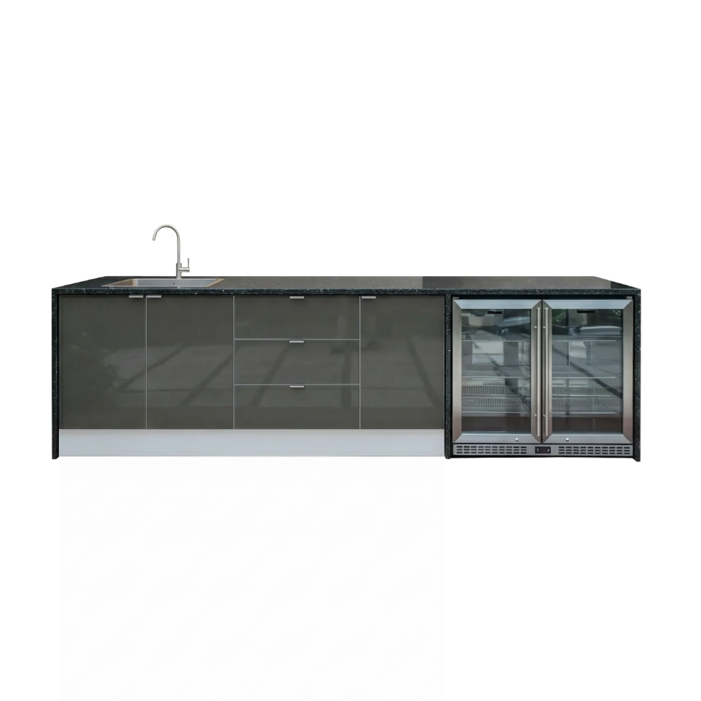 Grillhound Outdoor Kitchen With Sink & Double Fridge - G298
