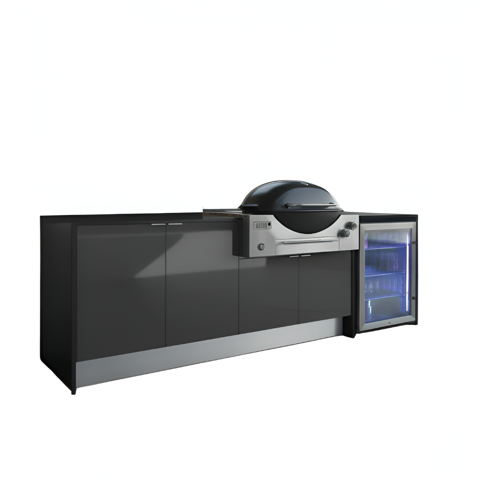 Grillhound Outdoor Kitchen Package to Suit Weber Family Q With Single Fridge - GW244