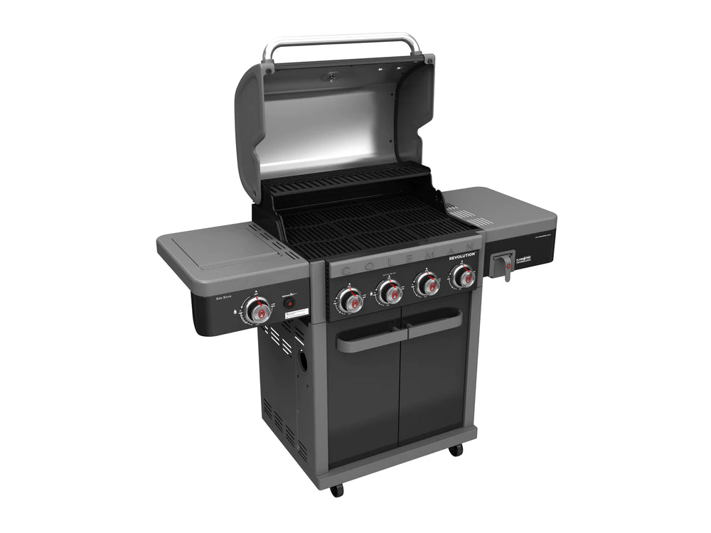 Coleman Revolution 4 Burner BBQ  With Side Burner In Black Gloss - REV4BGL