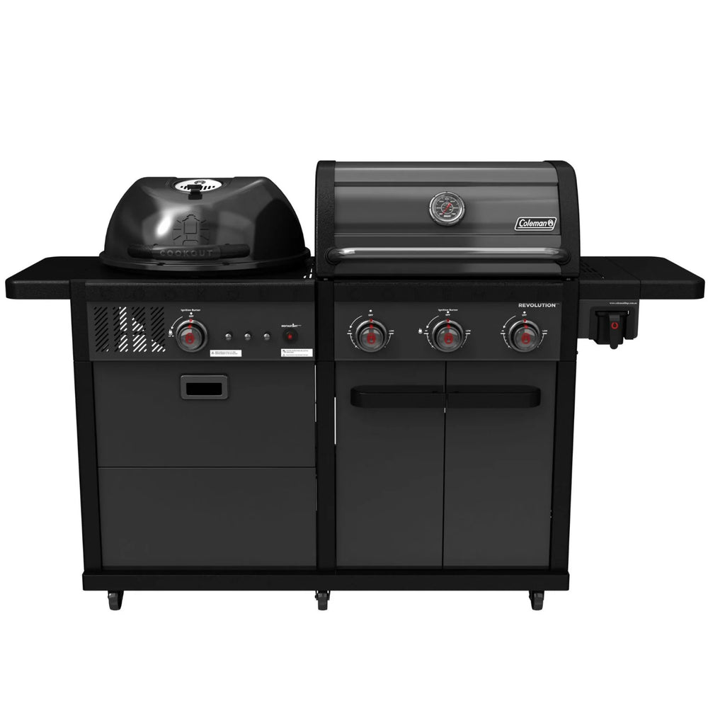 Coleman Revolution Dual Fuel BBQ In Black Matte - REVDFBMA