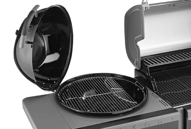 Coleman Revolution Dual Fuel BBQ Outdoor Kitchen With Dual Fuel BBQ In Black Gloss