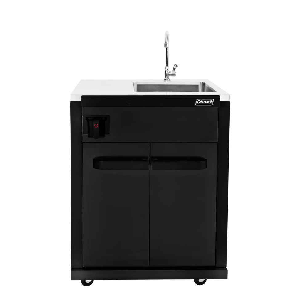 Coleman Revolution Dual Fuel BBQ Outdoor Kitchen With Dual Fuel BBQ In Black Matte