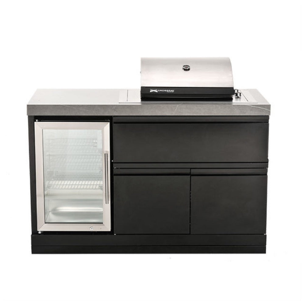 Crossray Mini Outdoor Kitchen with Electric BBQ with fridge - TCE15F-MK1
