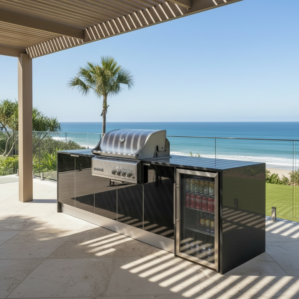 Grillhound Outdoor Kitchen Package With Crossray Infrared BBQ & Single Fridge - GC253