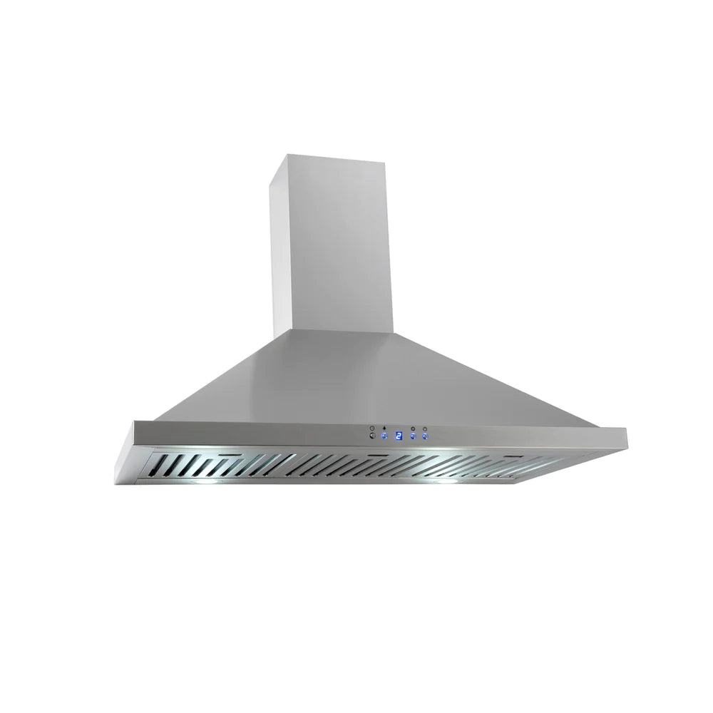 Euro Appliances 6 Burner Built In BBQ Silver+90cm Alfresco Canopy Rangehood-EAL1200RBQ+EBB900SS2