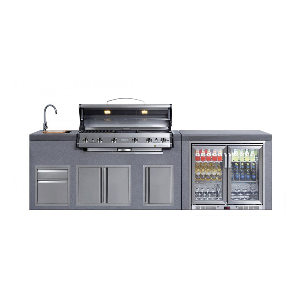 Everdure Neo Brighton 6 Burner Outdoor Kitchen With Kegerator