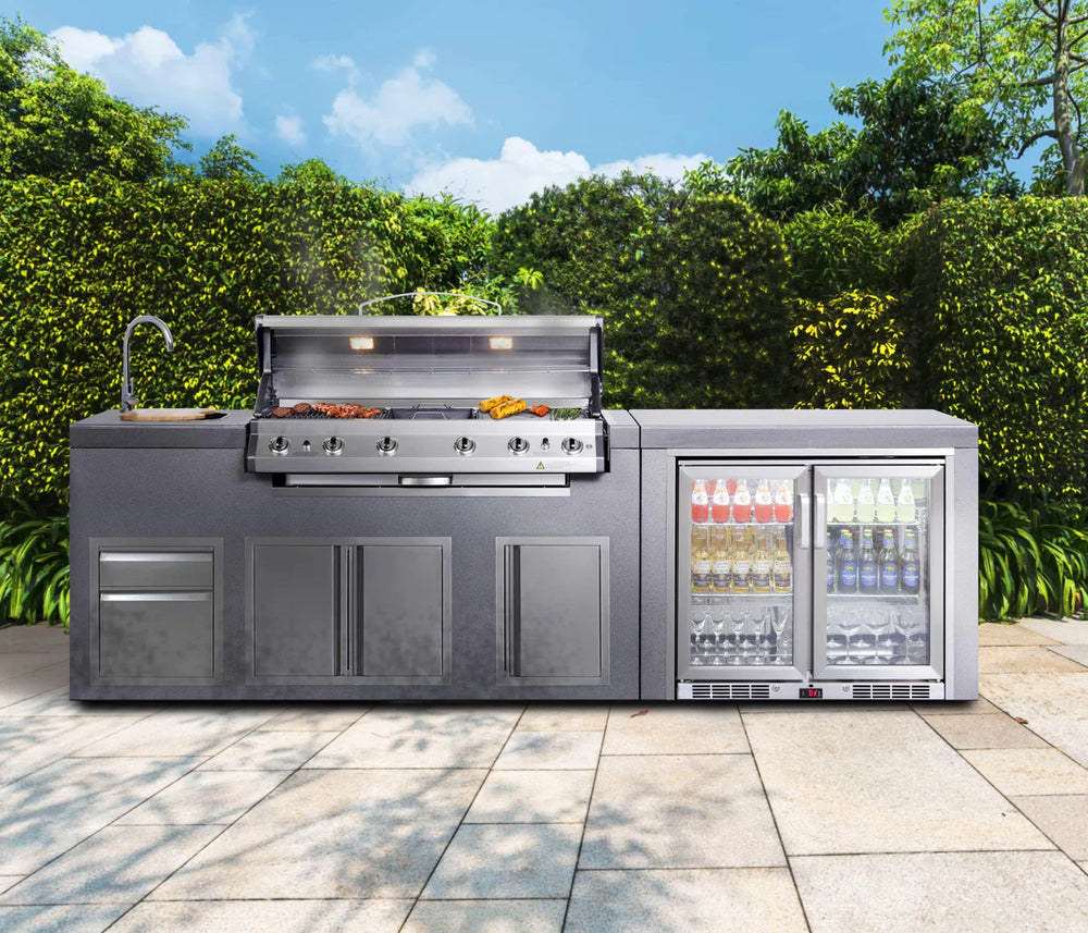 Everdure Neo Brighton 6 Burner Outdoor Kitchen With Kegerator