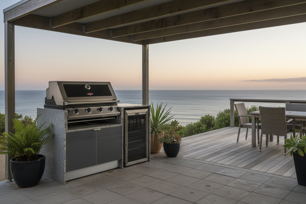 Grillhound Mini Outdoor Kitchen With Beefeater 1200 And Fridge - GB155