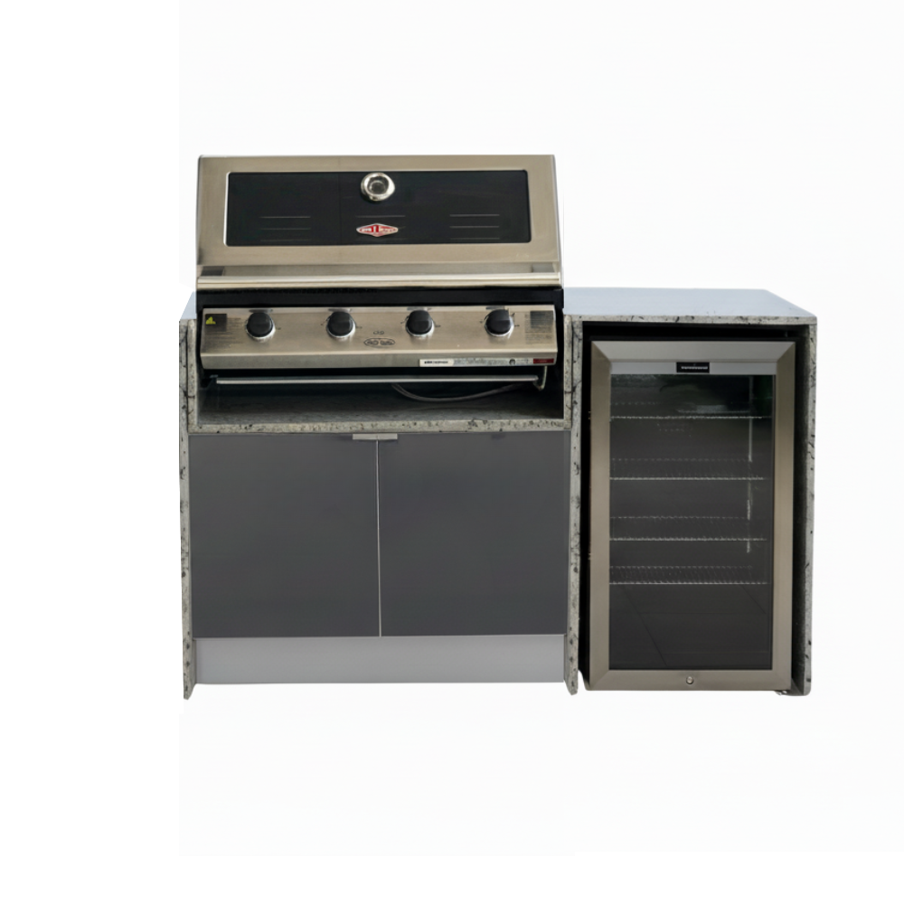 Grillhound Mini Outdoor Kitchen With Beefeater 1200 And Fridge - GB155