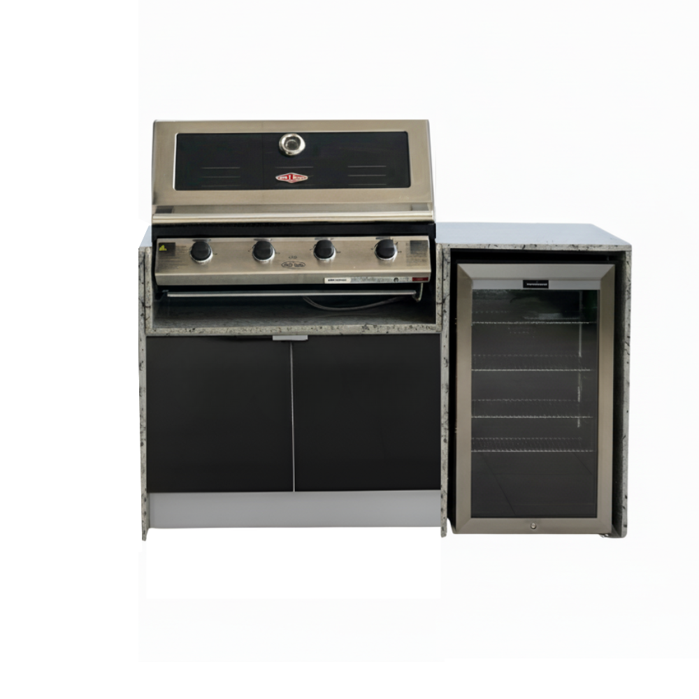 Grillhound Mini Outdoor Kitchen With Beefeater 1200 And Fridge - GB155