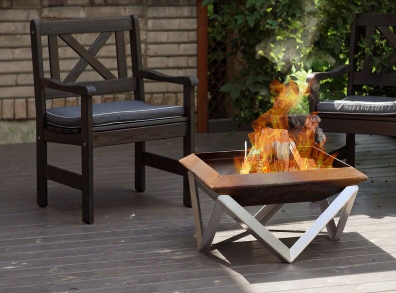 ALFRED RIESS Kubas Steel Fire Pit - Medium