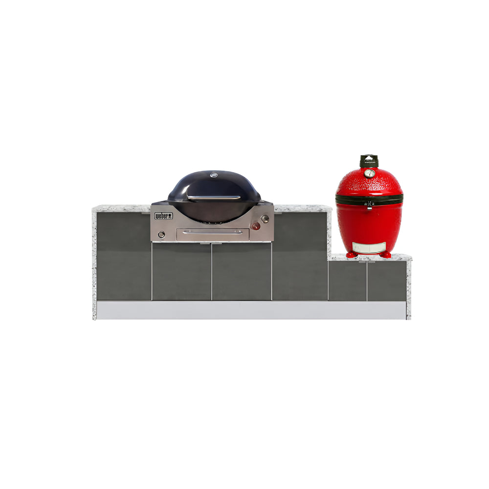 Grillhound Dual Fuel Mini Outdoor Kitchen Package to Suit Weber Family Q - GWK248