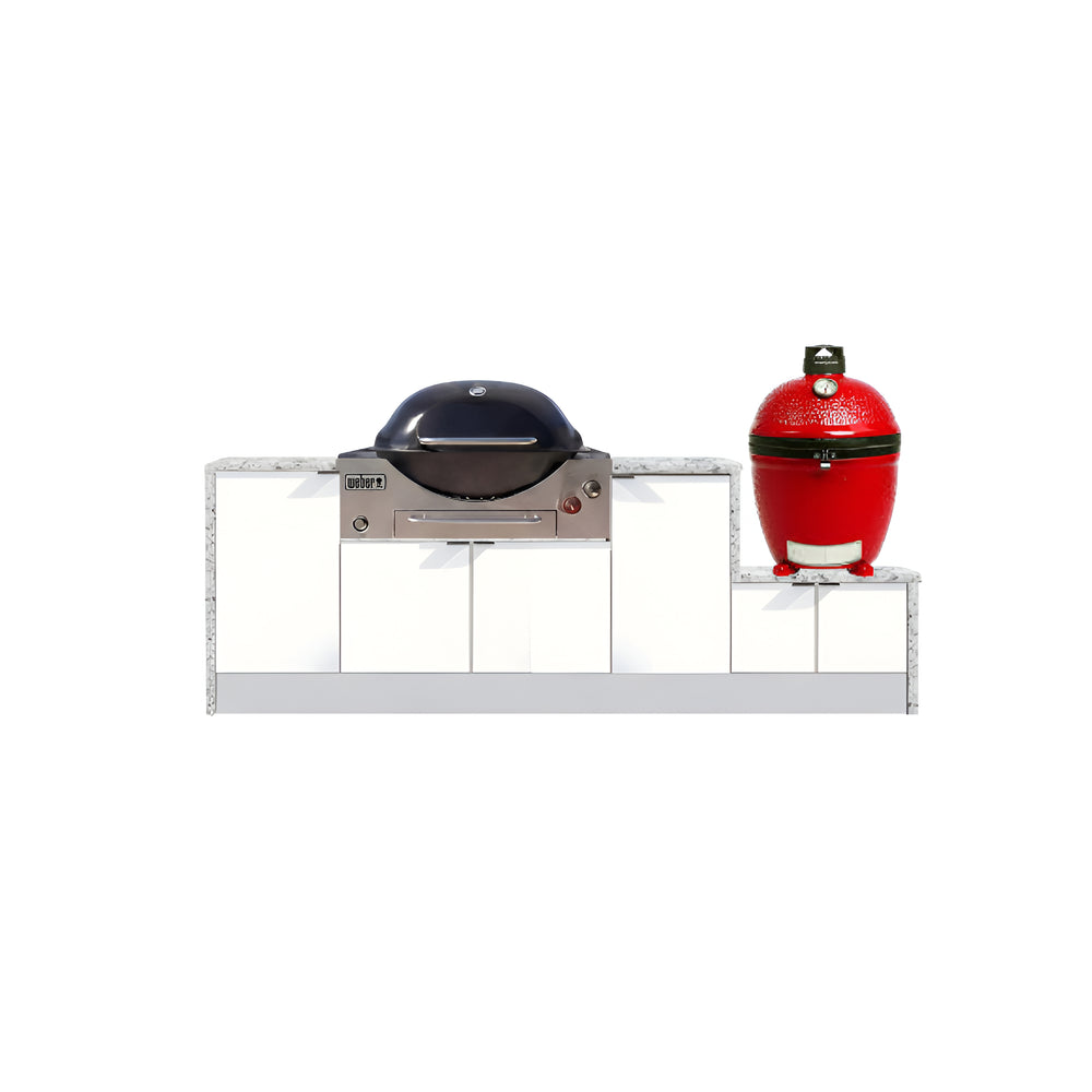 Grillhound Dual Fuel Mini Outdoor Kitchen Package to Suit Weber Family Q - GWK248