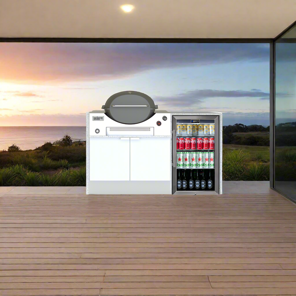 Grillhound Mini Outdoor Kitchen With Single Fridge to Suit Weber Family Q - GW151