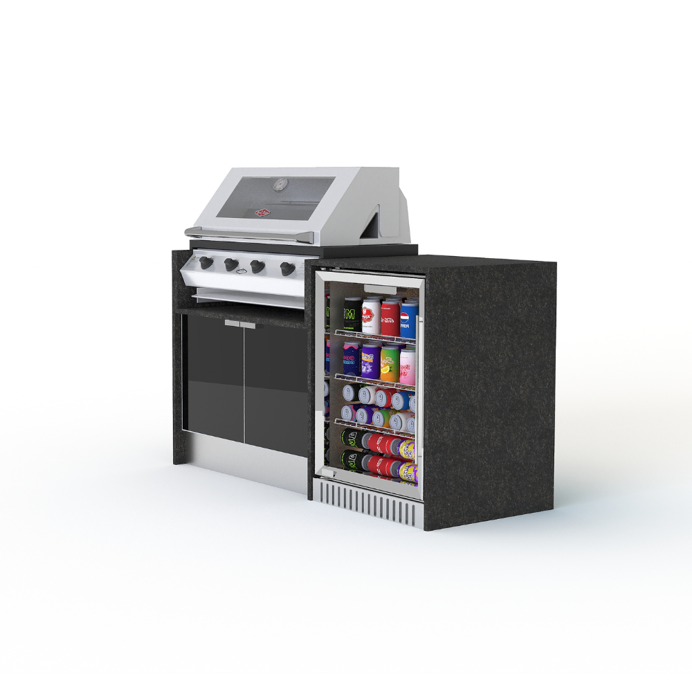 Grillhound Mini Outdoor Kitchen With Beefeater 1200 And Fridge - GB166